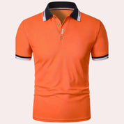 Top – Mens – Spring & Summer – Oranje Heren Poloshirt – Montford Co - Montford & Co