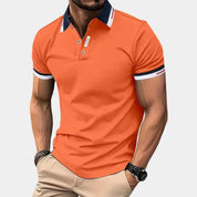 Top – Mens – Spring & Summer – Oranje Heren Poloshirt – Montford Co - Montford & Co