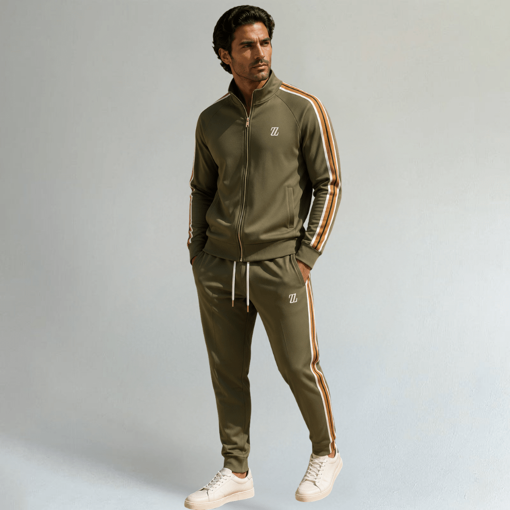 Tracksuit Set with Striped Design - Montford & Co