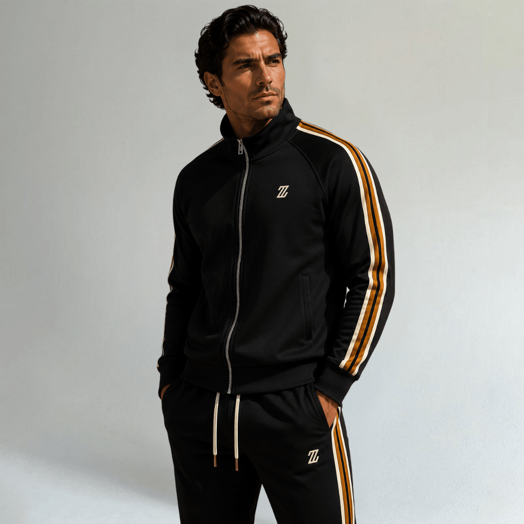 Tracksuit Set with Striped Design - Montford & Co