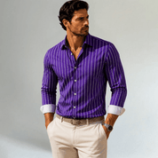 Trendy Button Down Striped Dress Shirt - Montford & Co