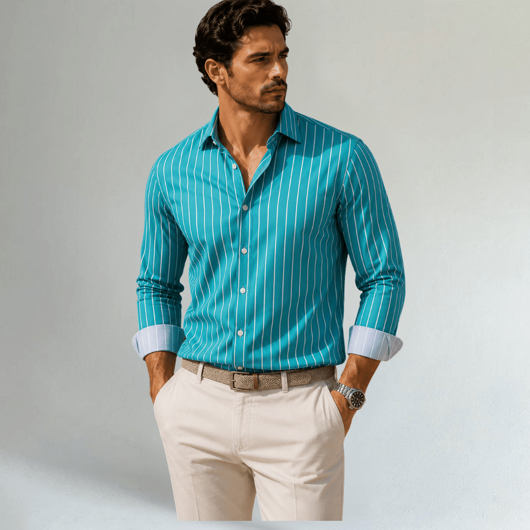 Trendy Button Down Striped Dress Shirt - Montford & Co