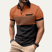 Trendy Slim Fit Striped Polo Shirt - Montford & Co