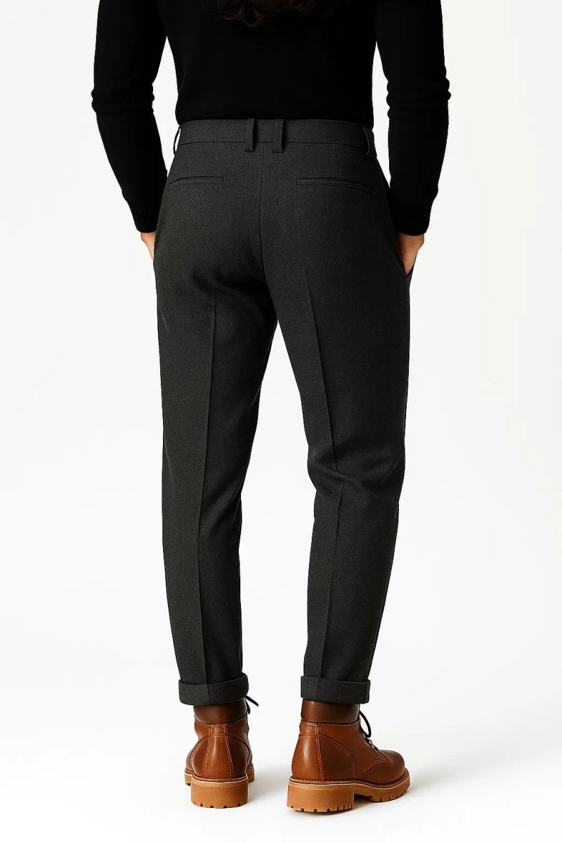 Trousers in Wool Blend, Structured Fit - Montford & Co