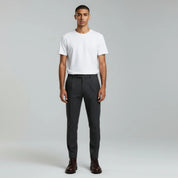 Trousers in Wool Blend, Structured Fit - Montford & Co