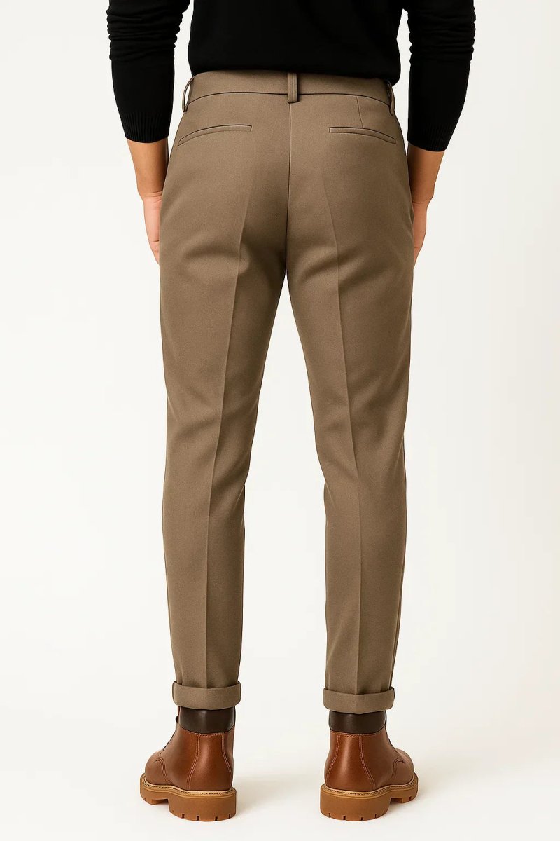 Trousers in Wool Blend, Structured Fit - Montford & Co