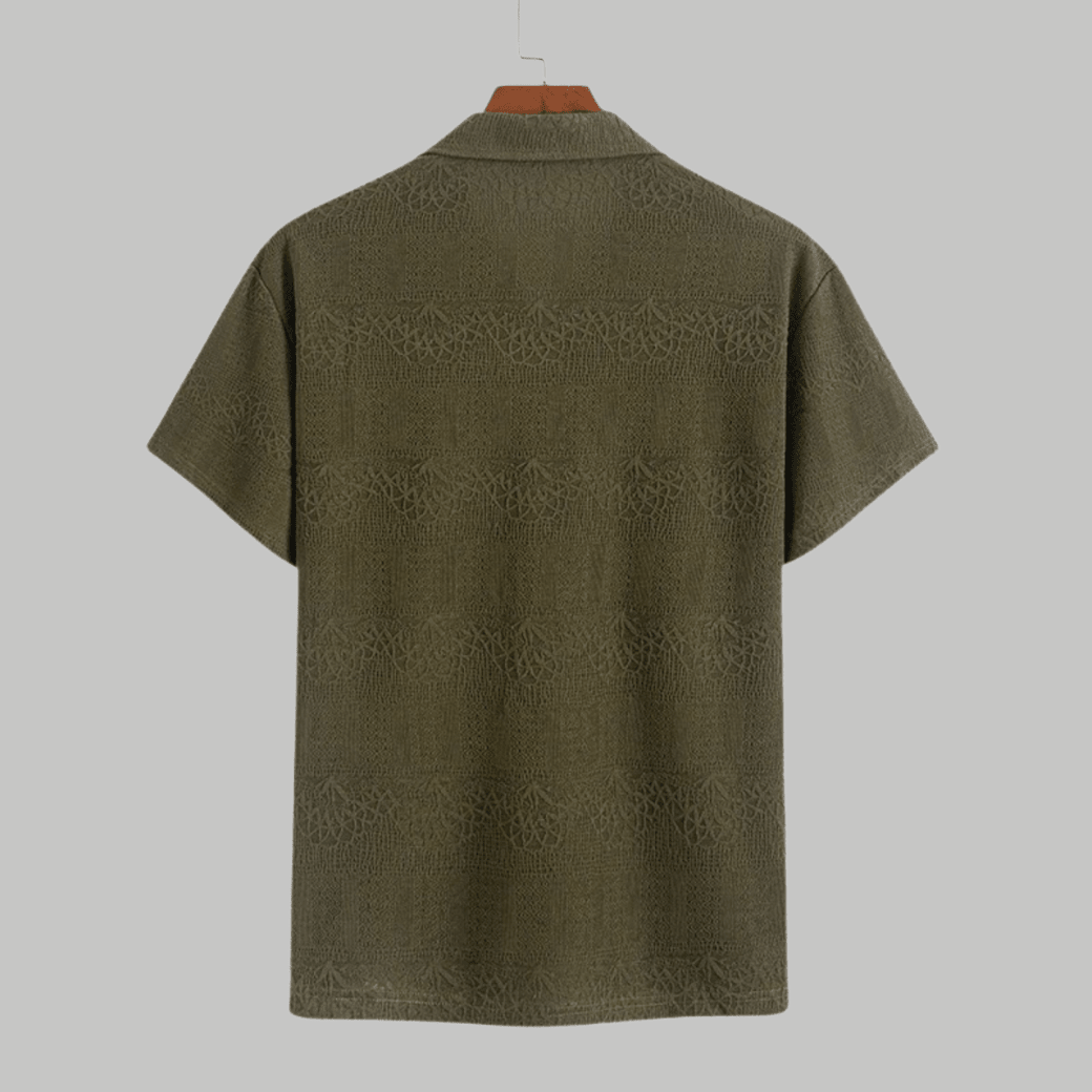 V Neck Breathable Knitted Polo Shirt - Montford & Co