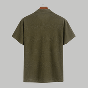 V Neck Breathable Knitted Polo Shirt - Montford & Co