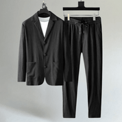 Vacation Suit Set with Wrinkled Texture - Montford & Co