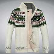 Vest – Heren – Autumn & Winter – Heren Gebreid Fleece Vest met Rits en Winter Patroon – Montford Co - Montford & Co