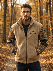 Vest – Mens – Autumn & Winter – Heren Warme Teddy Vest met Rits en Vintage Ontwerp – Montford Co - Montford & Co