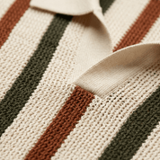 Vintage Striped Knit Polo Shirt - Montford & Co