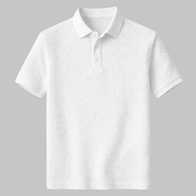 White Textured Polo Shirt - Montford & Co