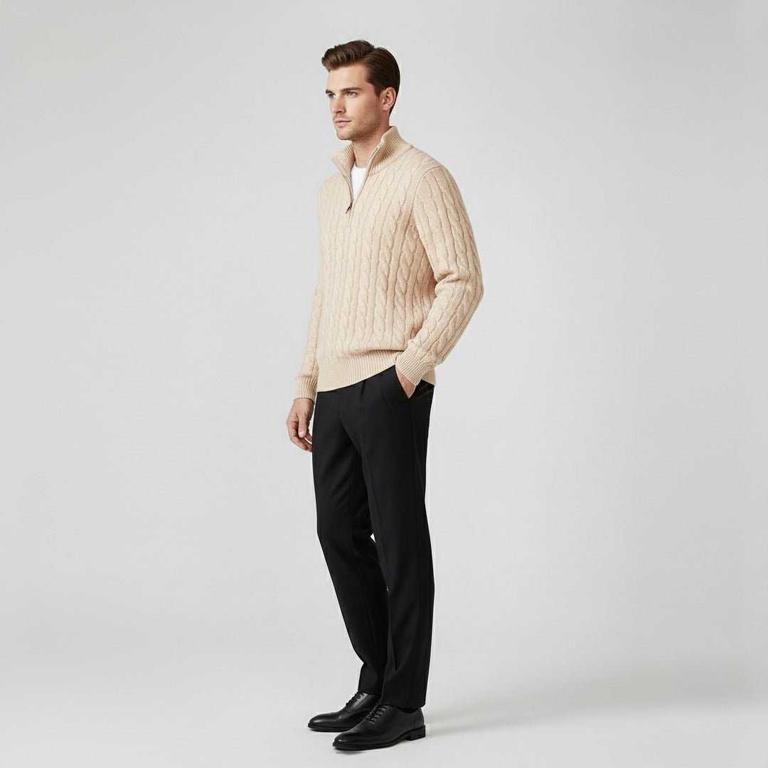 Zip Cable Sweater Trousers Set - Montford & Co