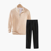 Zip Cable Sweater Trousers Set - Montford & Co