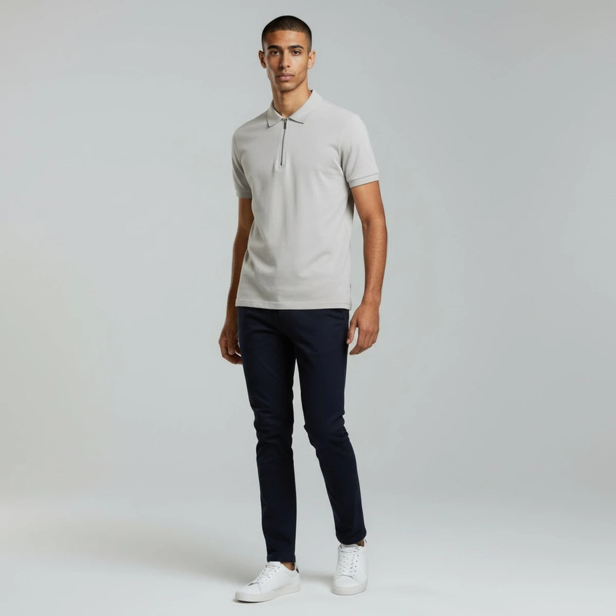 Zip Neck Polo Shirt - Montford & Co